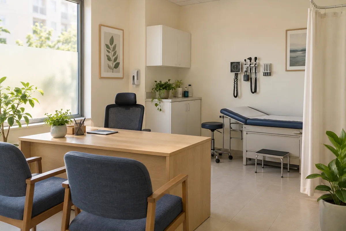 Illustrative quiet consultation room